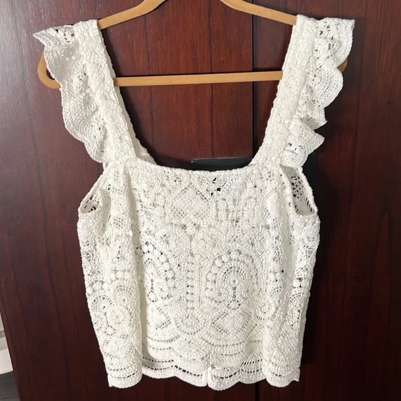 Sezane Cream Lace Blouse - Picture 6 of 9
